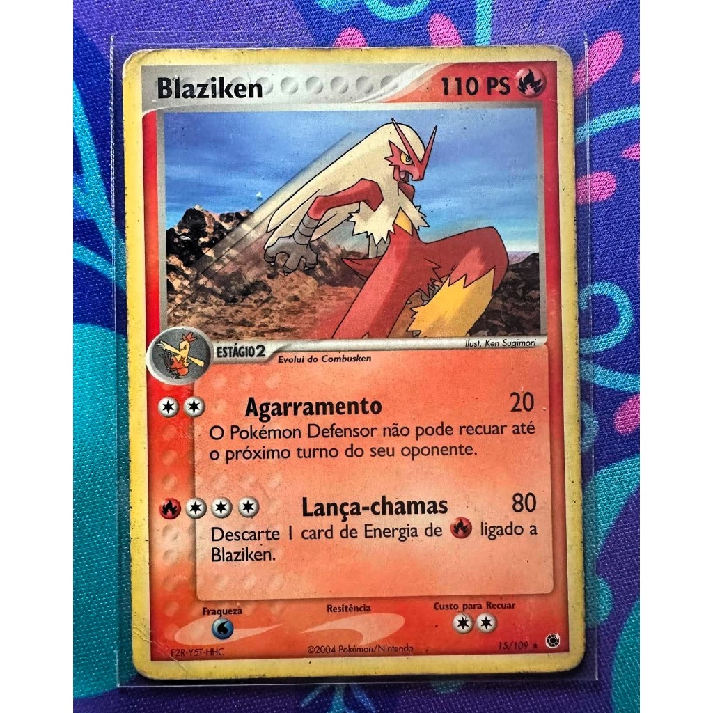 Carta Blaziken Coleção Rubi & Safira Pokemon TCG
