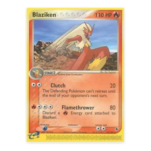 Blaziken 015/109 Sp Pt Pokémon Ex 1: Ruby & Sapphire Blaziken Português
