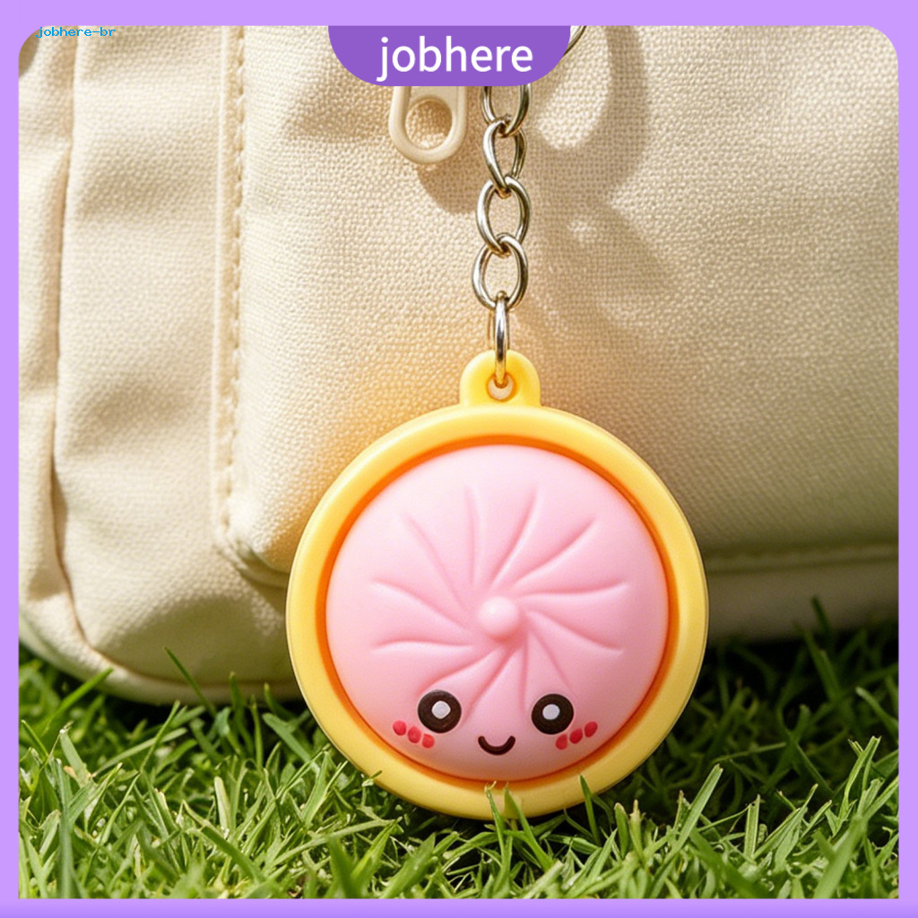 Cartoon Dumpling Charm 3pcs Mini Keychain Pendant Soft Food Cute Snack Accessories for Bags Car Keys School Gym Southeas