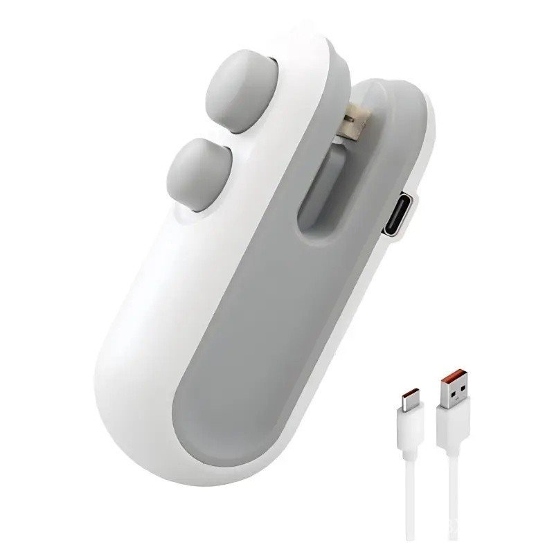 Portable Mini Sealer 2 in 1 Heat Sealer For Snacks  Home use rechargeable sealer Vacuum Sealer Snacks plastic bag heat s