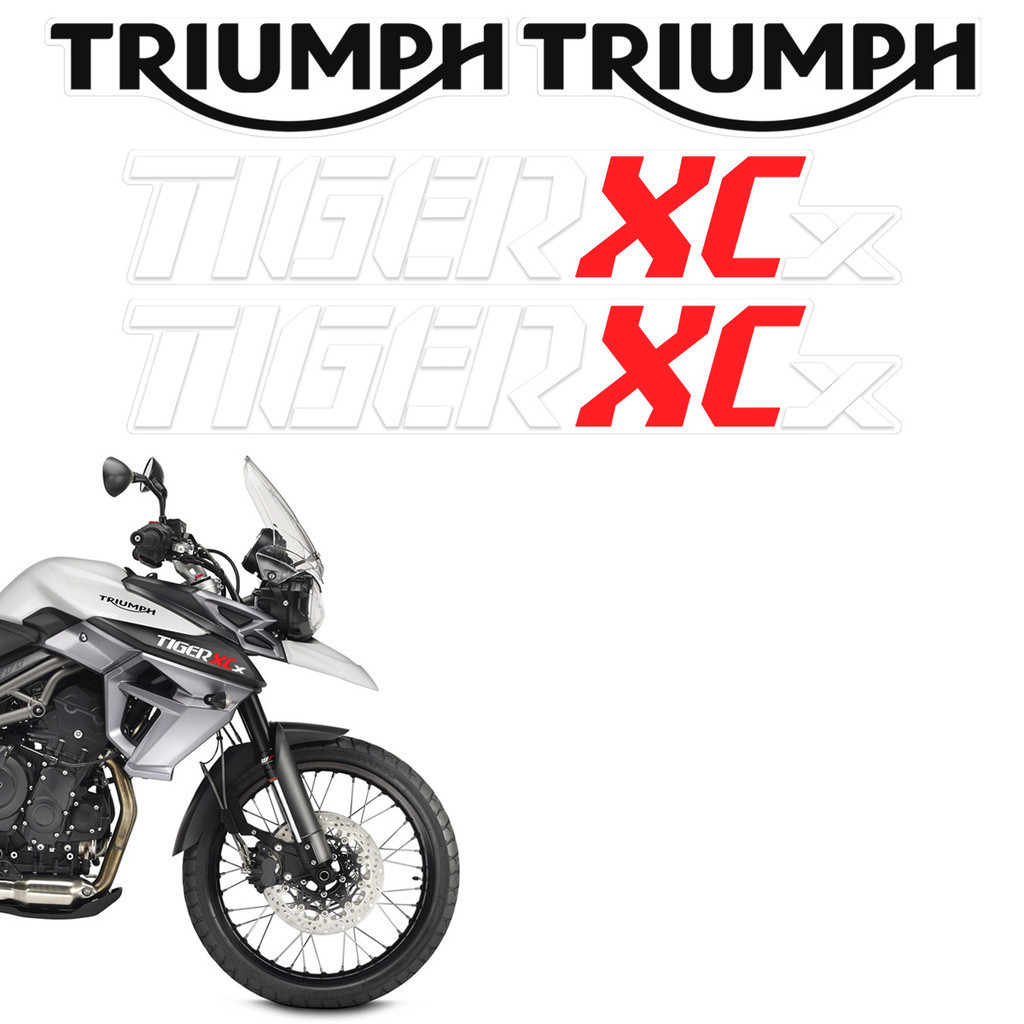 Kit Adesivos Moto Triumph Tiger 800 Xcx Preto Faixas Tanque Genérico