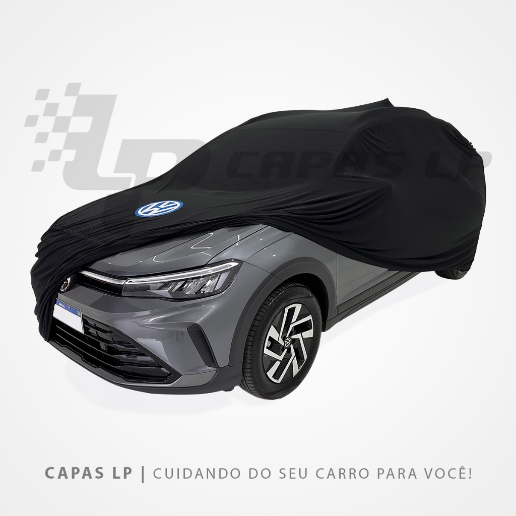 Capa para Carro Nivus Tecido Cor Preta Sob Medida Anti-Poeira Anti-Risco Anti-Mofo VW Capas LP