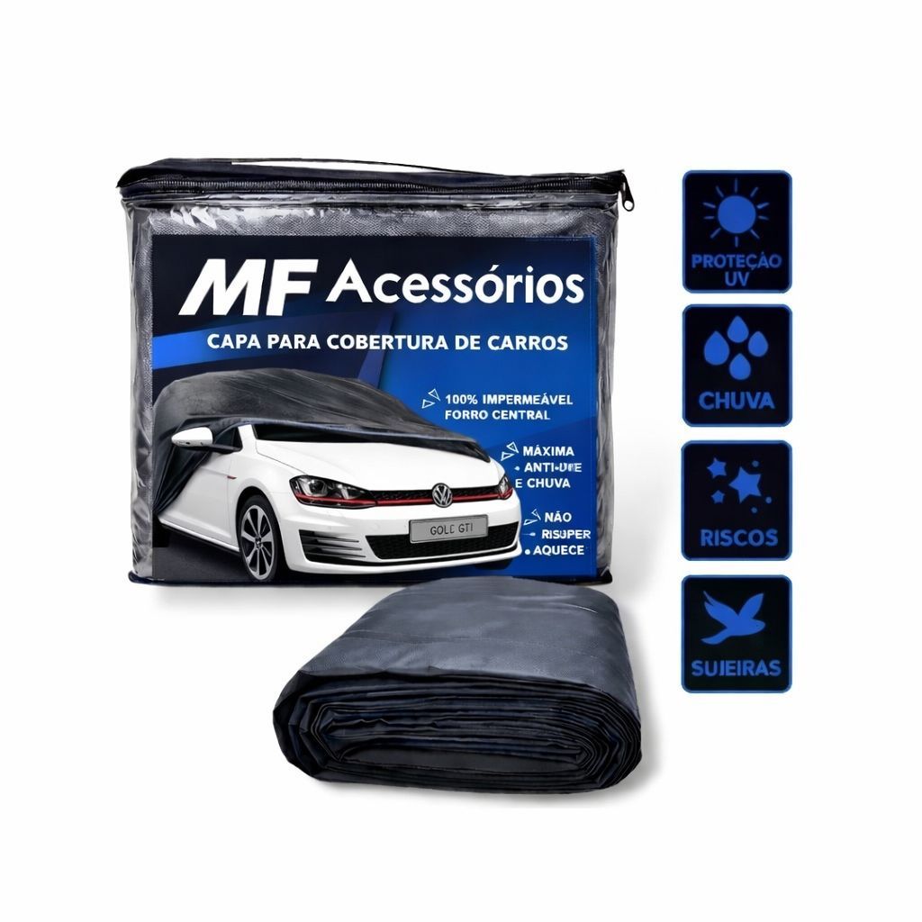 Capa Carro Impermeável Protege Sol Chuva Poeira P M G UV-BLOCK 100% Anti-Uv Sem Forro