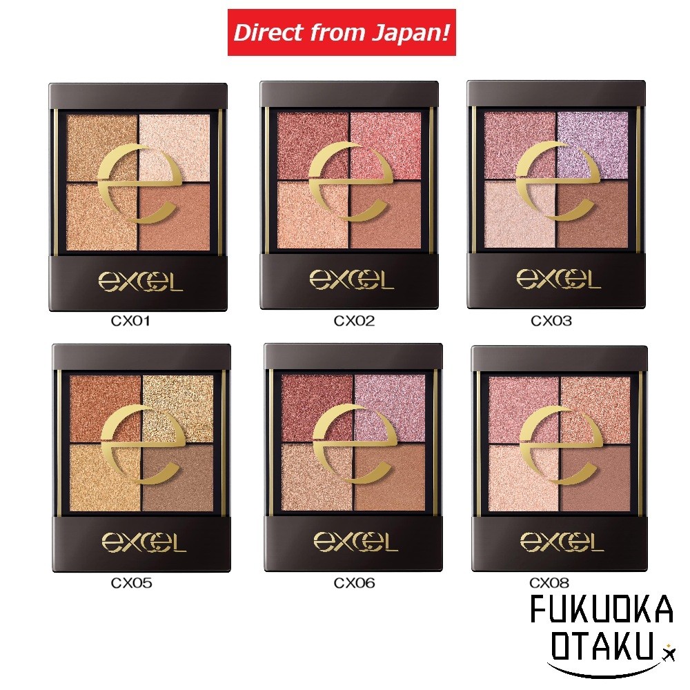 excel REAL CLOTHES Shadow Paleta de Sombras Cintilante Glitter Matte Fabricado no Japão【Direto do Japão】