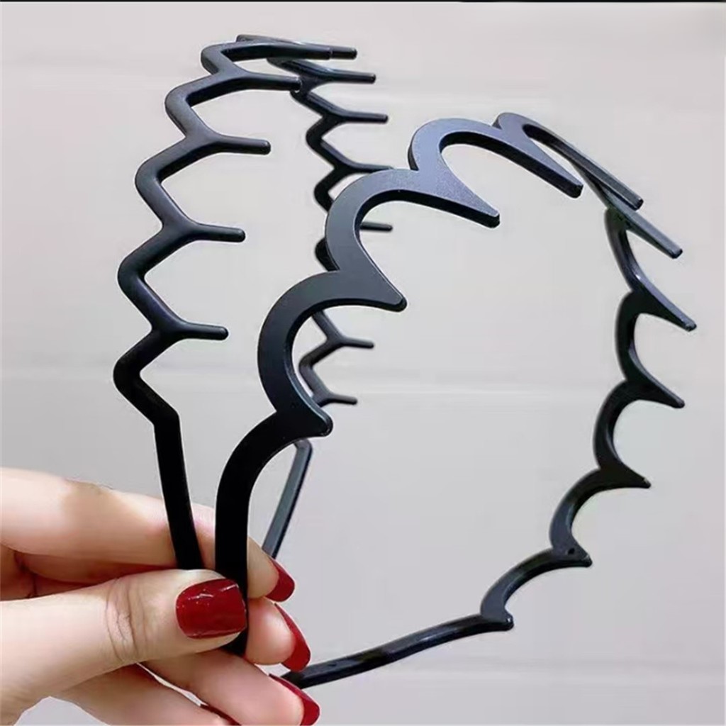 Conjunto de faixa de cabeça com dentes pretos - Presilha de cabelo unissex