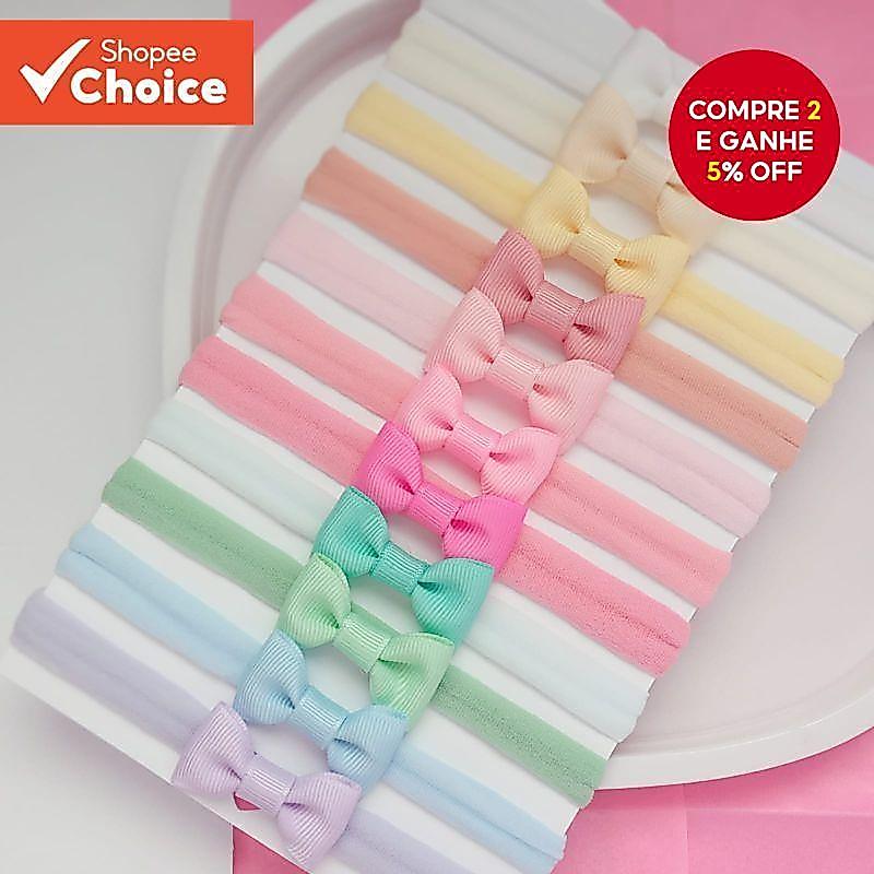 Bebê Elástico Arco Headbands Cor Sólida Faixas De Cabelo Adorável Headwear Casual Cabeça Acessórios 11 Pçs Conjunto