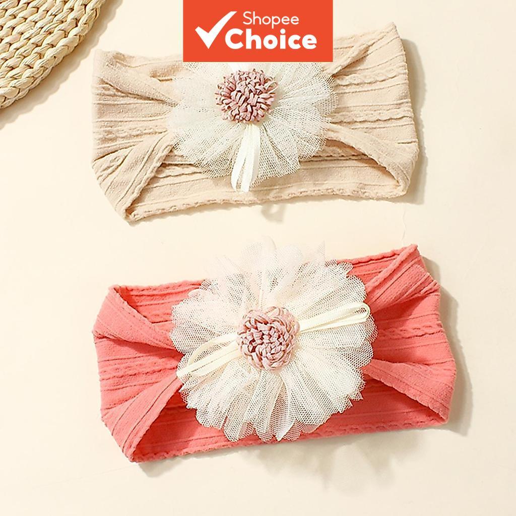 Conjunto De Faixa De Cabeça Flor Para Bebês Meninas , Cabelo Elástica Macia , Acessórios Recém-Nascidos