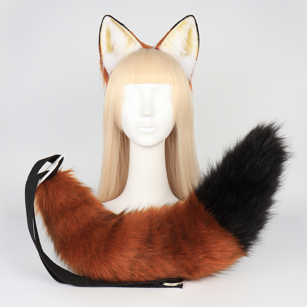 Conjunto de acessórios para raposa Nick, orelhas de animais, bandana, besta, cosplay, Foxtail, zoológico louco, adereços