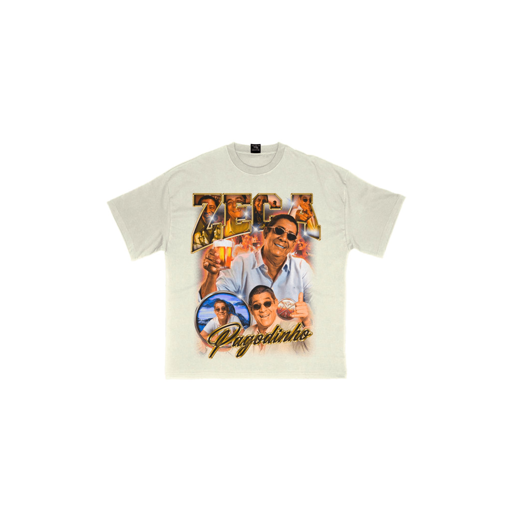 Camiseta Unissex Oversized Plus Size Feminina Masculina Bootleg Zeca Pagodinho Vintage Camisa Blusa Unissex   100% Algod