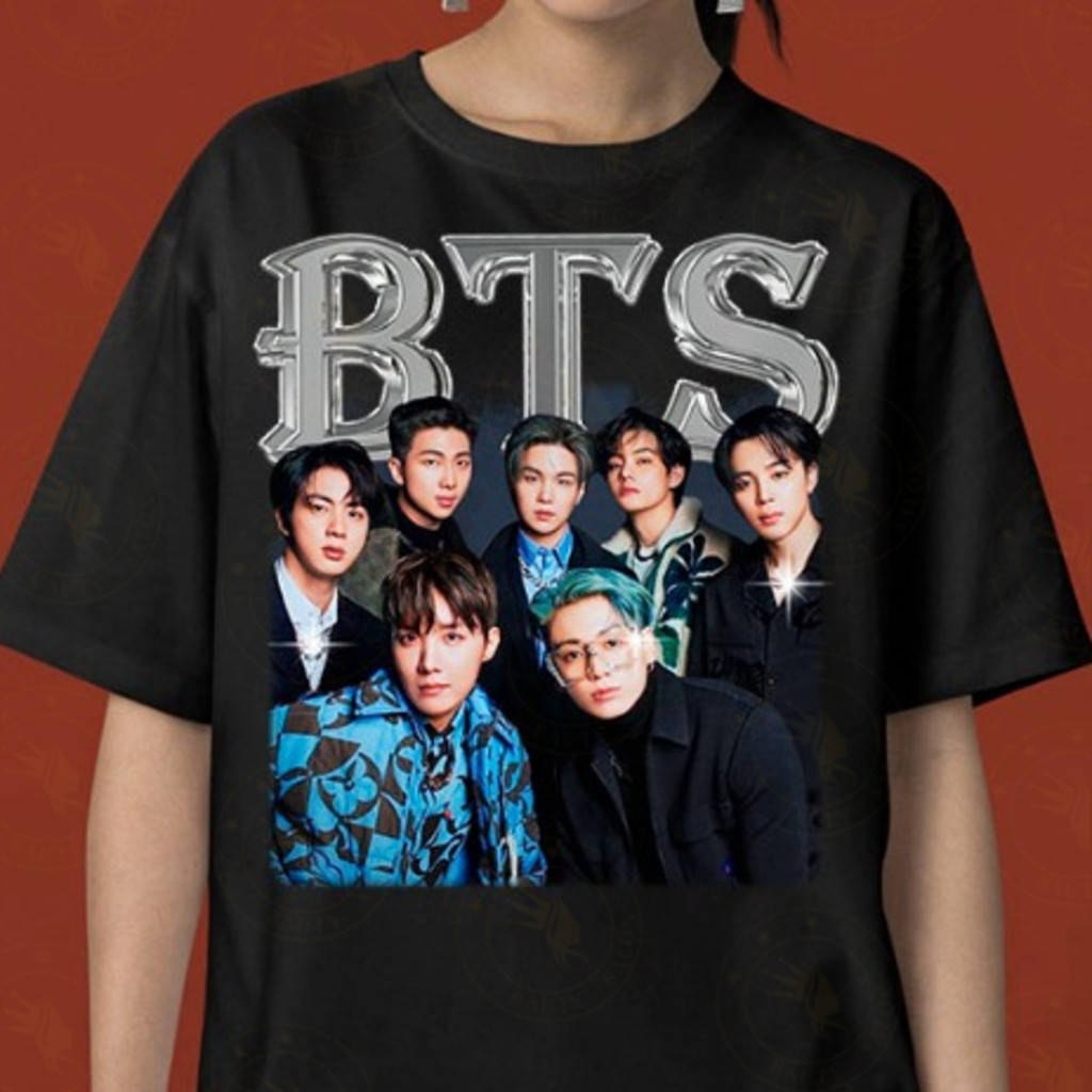 [Camiseta Premium em Algodão Puro]TT Camiseta Unissex Oversized Plus Size Feminina Masculina BTS Grupo Kpop Estilo Algod