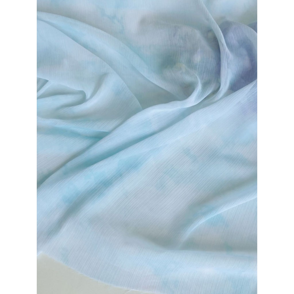 [Huainan Hill] 2 cores manchas piscando suave elástico Chiffon estilo fada tecido roupas de verão Hanfu COS tecido Fashi