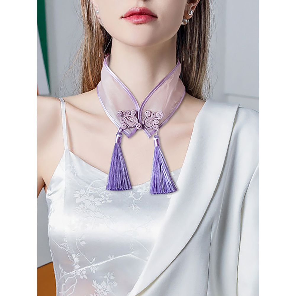 COS Liyuan Bidimensional Novo Estilo Chinês Estilo Chinês Colar Falso Feminino Pingente Fivela de Disco Acessórios Hanfu