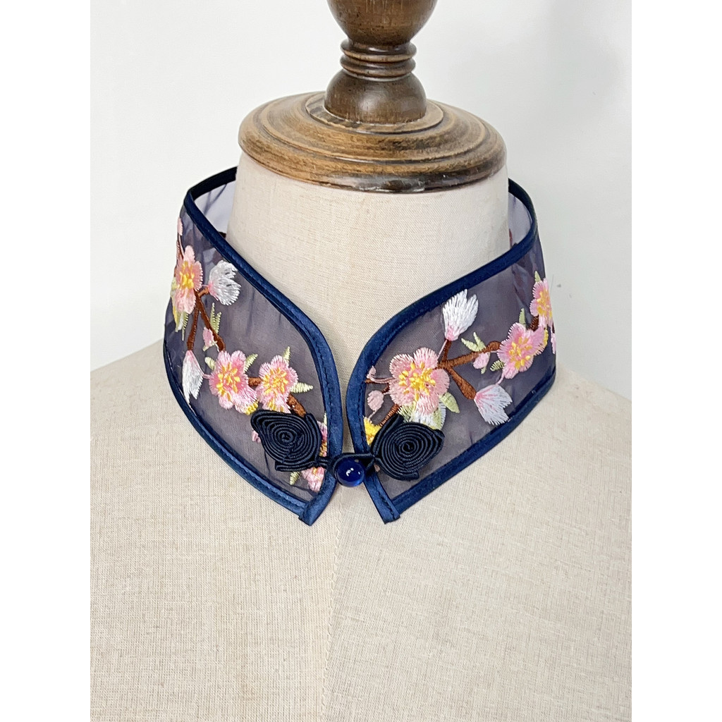 COS novo estilo chinês estilo chinês bordado colar falso fivela feminina Cheongsam Hanfu acessórios de roupas colar deco
