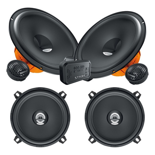 Alto falante Kit 2 Vias Hertz Dsk165 6 Polegadas + Coaxial Dcx130 5 Polegadas 240 Rms