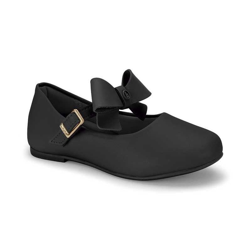 Sapatilha Infantil Bibi Ballerina Preta Menina Laço 1152112