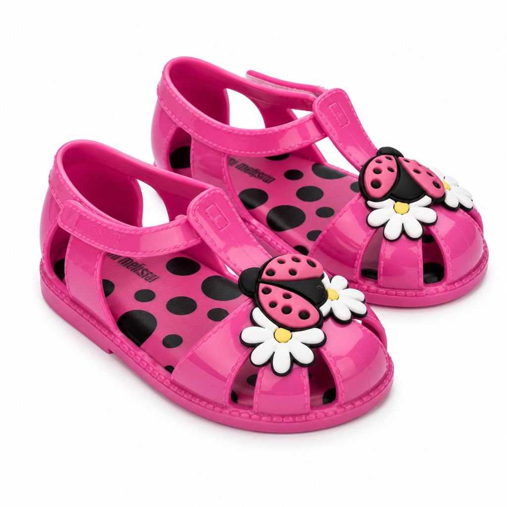 Sapatilha Mini Melissa Hip Ballerina Daisy Garden Rosa