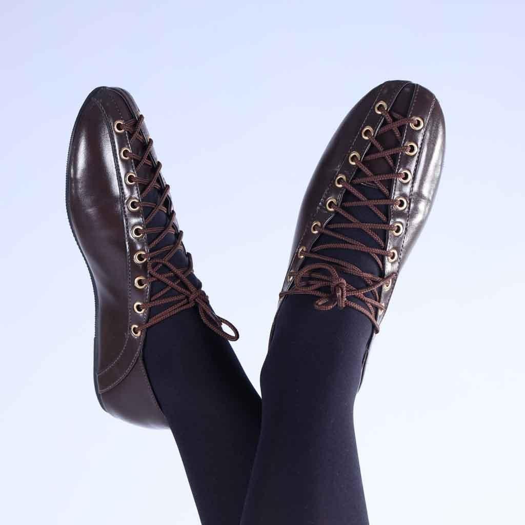 Sapatilha Ballerina Zariff com Amarração 4592-89880 Marrom