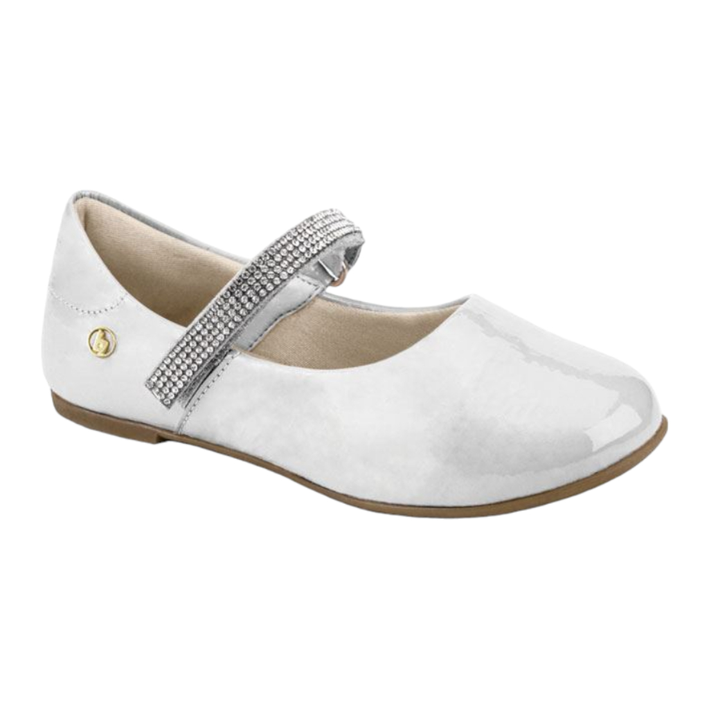 Sapatilha Infantil Juvenil  Bibi Ballerina Mini Verniz Menina Strass Fashion Festa Presente Natal