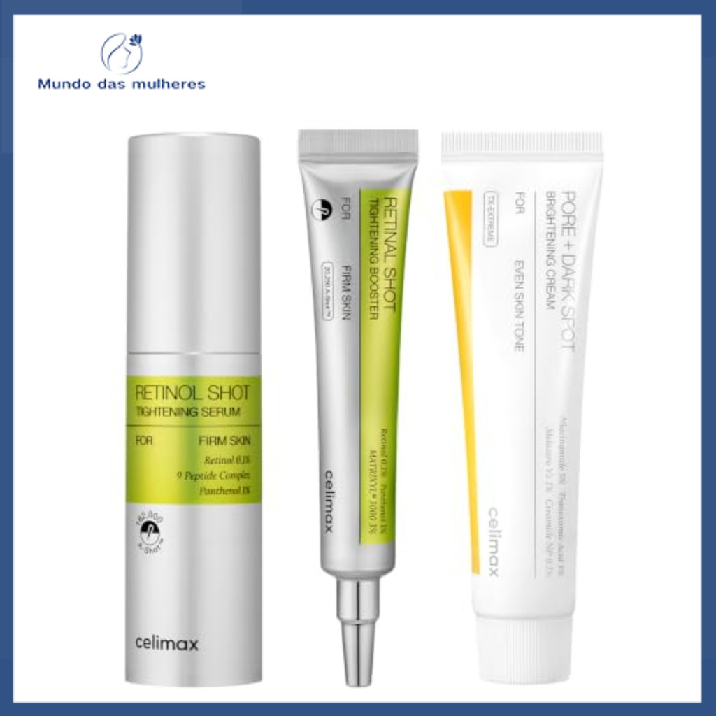 Celimax The Vita A Retinal Shot Tightening Booster 15ml & Serum 30ml & Pore+Dark Spot Brightening Cream 35ml