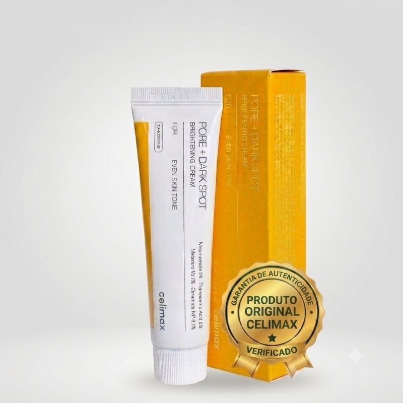 celimax Pore + Dark Spot Brightening Cream 40ml Niacinamida Creme Facial Manchas Poros Pele Uniforme Original