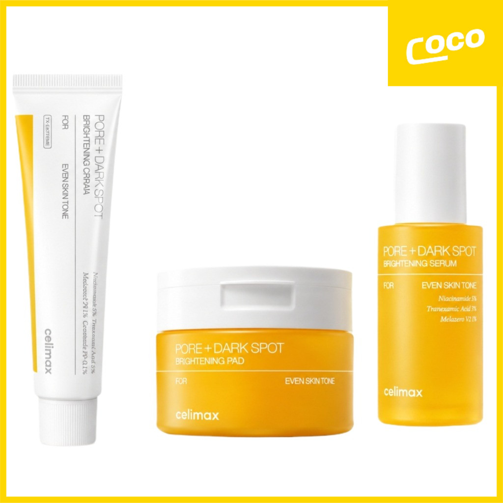 celimax Pore+Dark Spot Brightening Cream 35ml&Serum 30ml&Pad 40Sheets 100ml