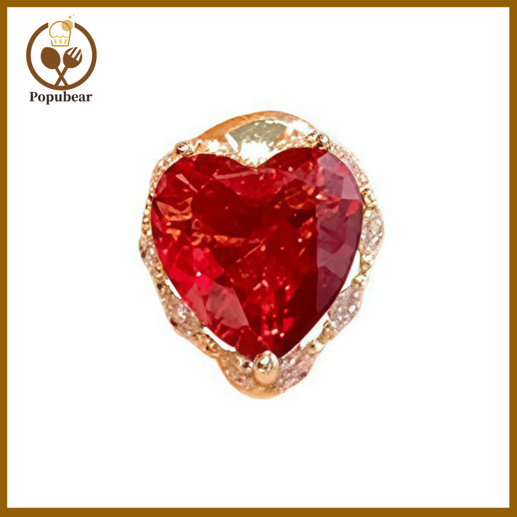 Shirts Badge Women’s Heart-shaped Brooch with Sparkling Cubic Zirconia High-gloss Lapel Pin Non-slip Buckle for Suits