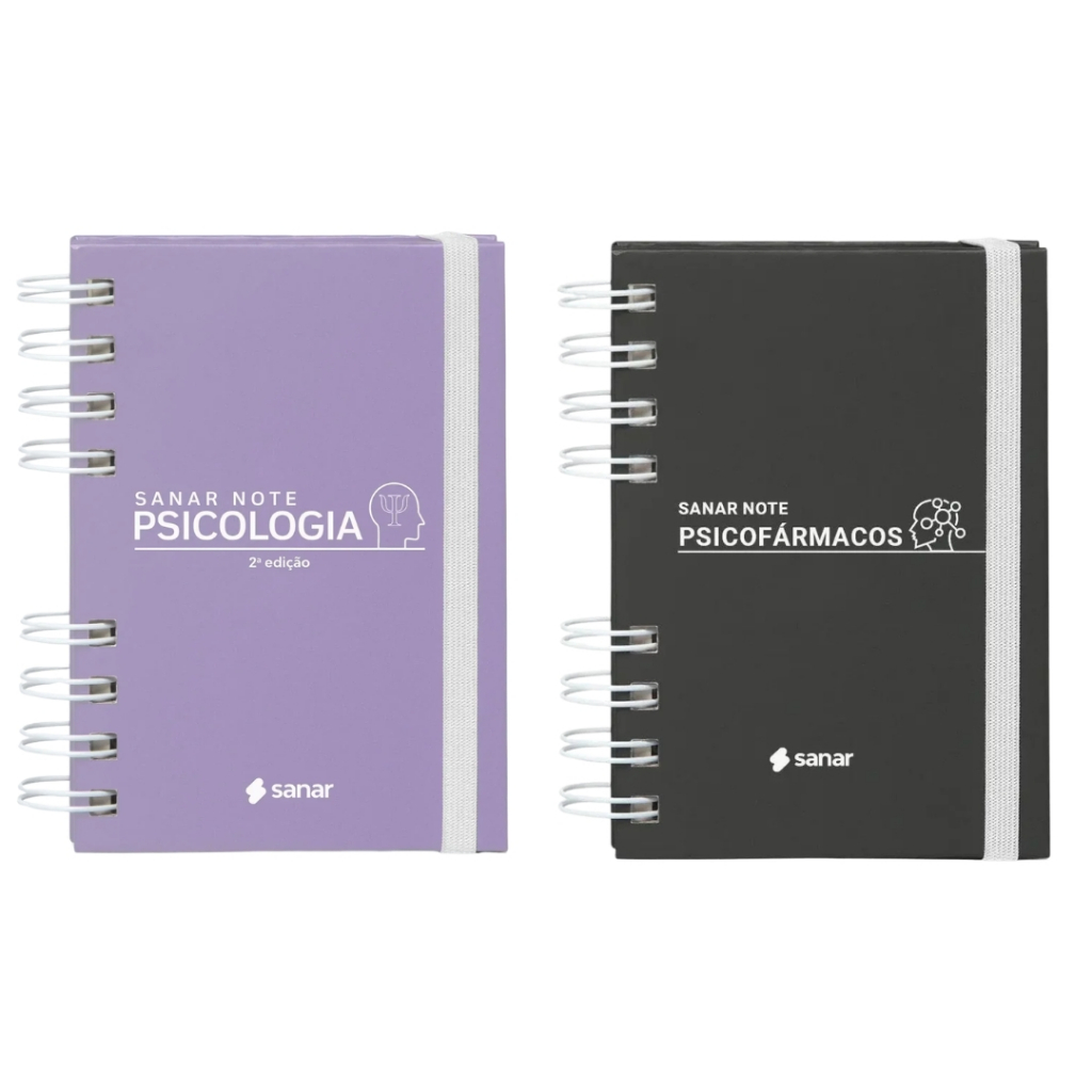 Sanar Note Psicologia + Sanar Note Psicofármacos Kit Essencial para estudantes de Psicologia