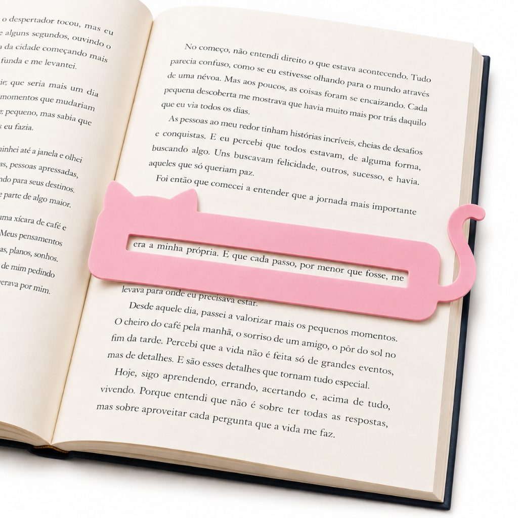 Régua De Leitura TDAH TDH Marcador De Página Gato Bookmark 2 Em 1 Auxílio Foco Escolar Estudantes Livros