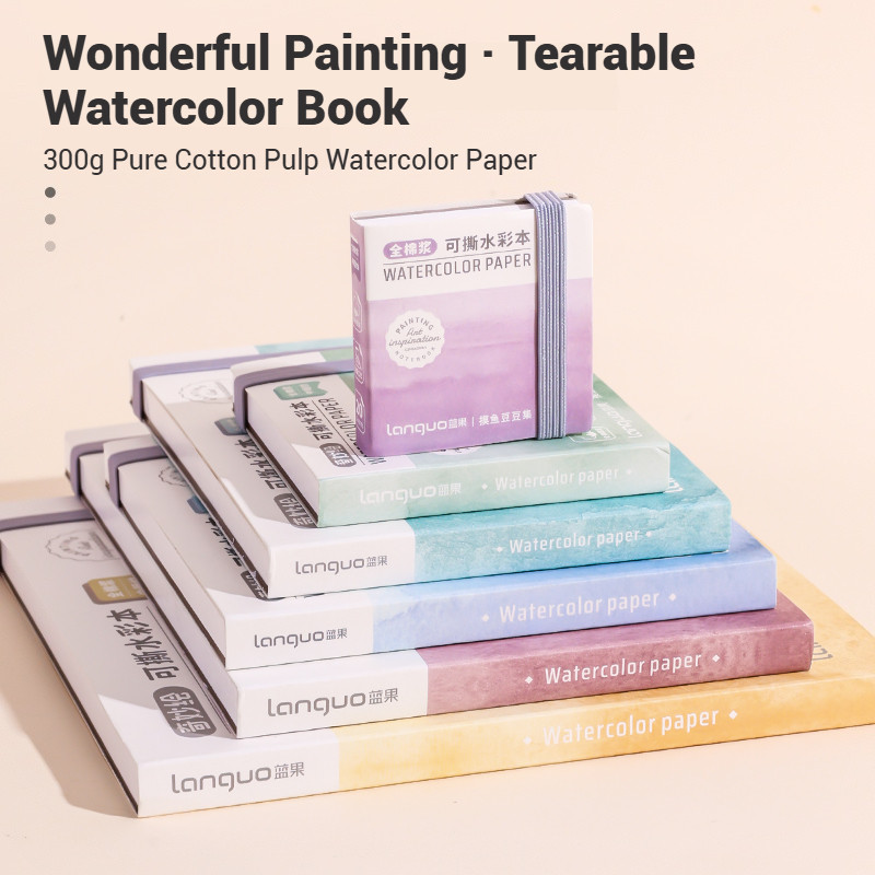 Livro De Pintura Em Aquarela Earable 300G Polpa Papelão Esboço Arte Estudante Caderno Papelaria E Material Escolar