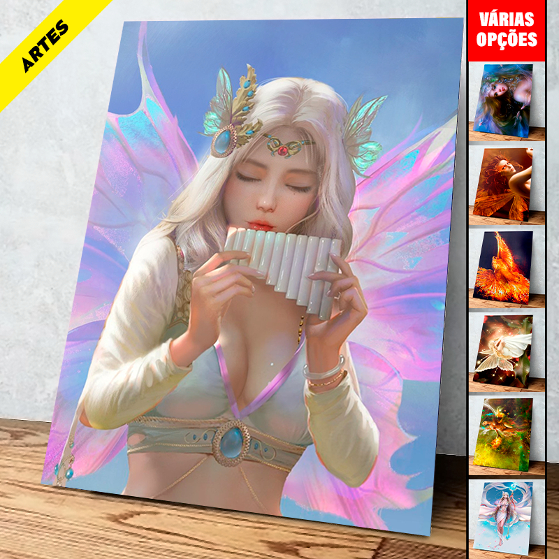 Placas Decorativas Quadros Fantasy Art 01 a 39, Fadas, Elfas, Artes, Aesthetic, Loli, E-Girl, Animes