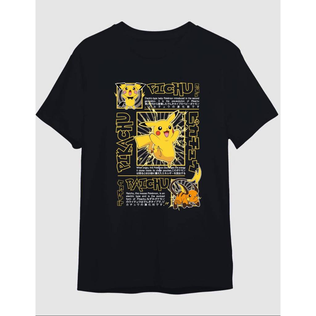 Camiseta Pokémon Anime Camisa Estampada Geek Aesthetic 100% Algodão Estilo Otaku Unissex