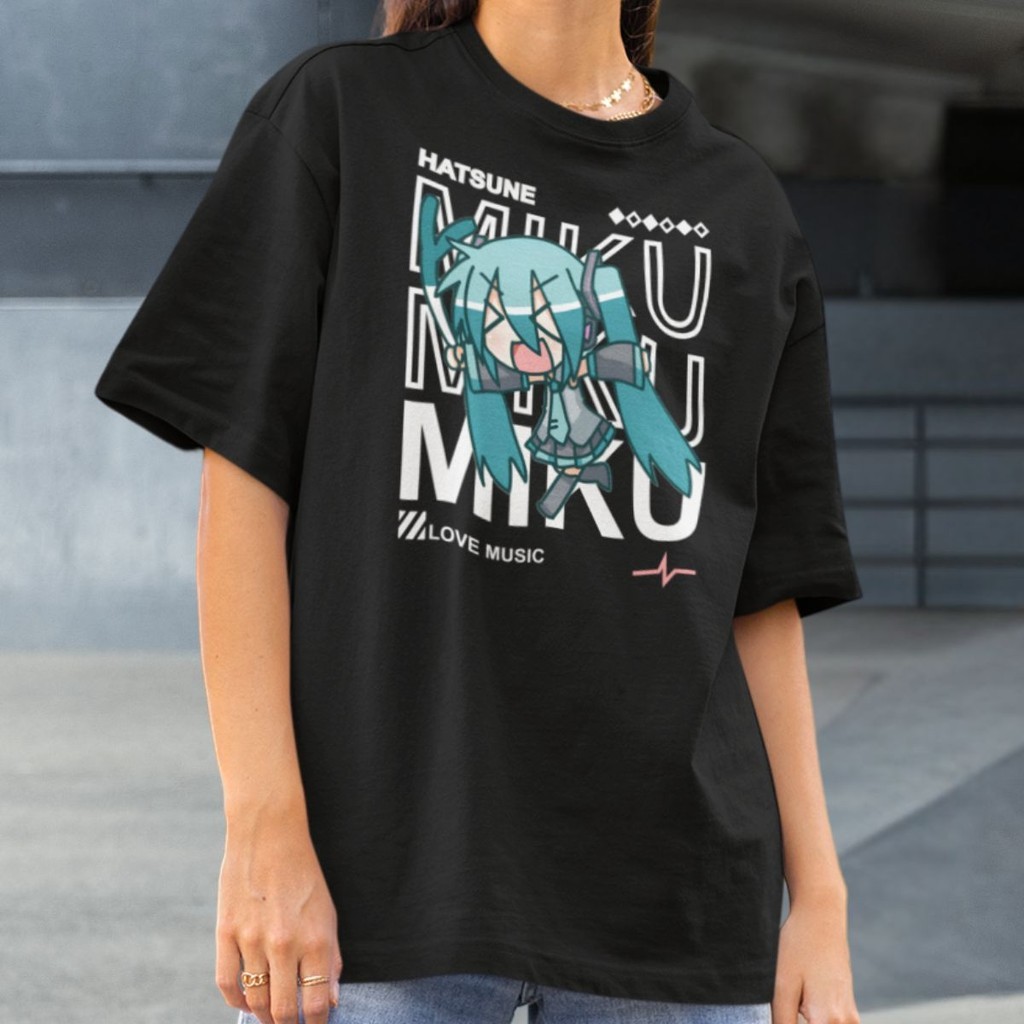 Camiseta Hatsune Miku Vocaloid Saki Cantora Virtual Anime Aesthetic Crypton Future