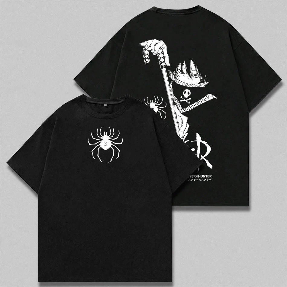 Camiseta Hunter x Hunter Feitan 2 Spider Trupe Anime Mangá Streetwear Harajuku Aesthetic Camisa Unissex