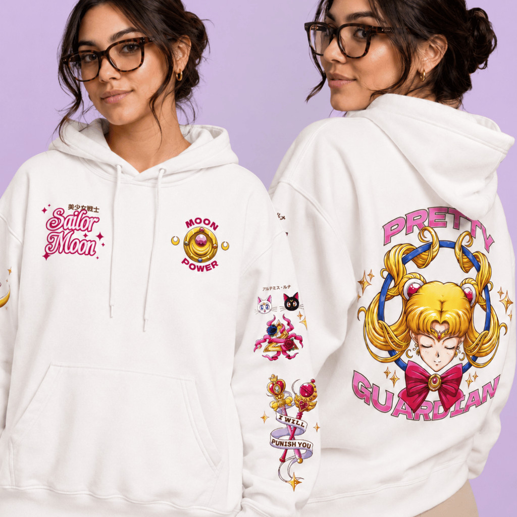 Moletom Sailor Moon Pretty Guardian Anime Kawaii Aesthetic Retrô Anos 90 Magical Girl Comfy