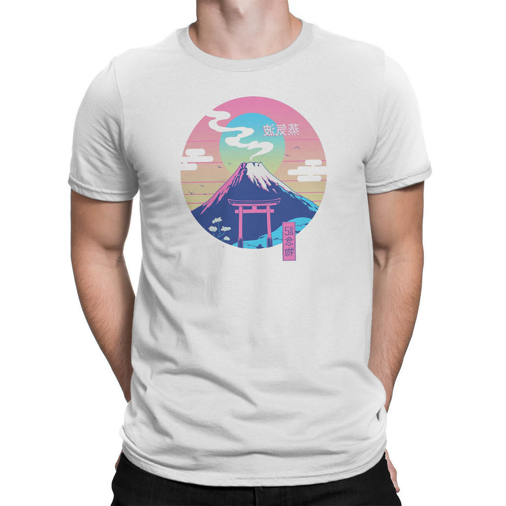 Camiseta Anime Monte Fuji Aesthetic Camisa Unissex Algodao