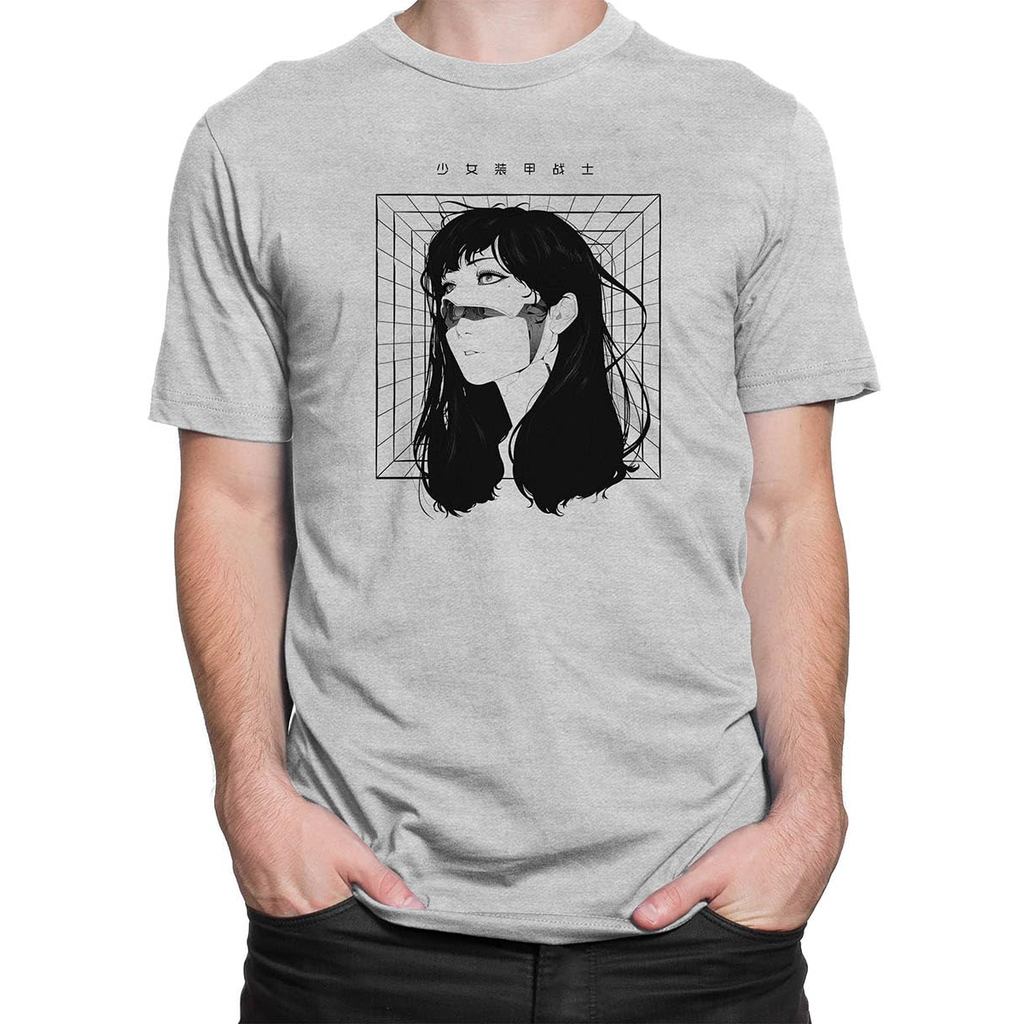Camiseta Anime Aesthetic Garota Cyberpunk Camisa Unissex CPL Unissex Algodao 00035