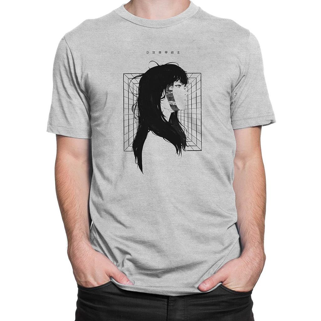Camiseta Anime Garota Cyberpunk Aesthetic Perfil Camisa Unissex CPL Unissex Algodao 00034