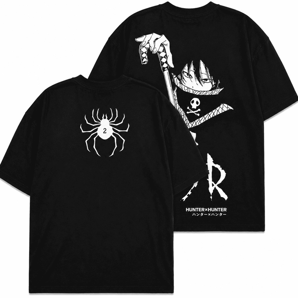 Camiseta Oversized Hunter x Hunter Feitan 2 Spider Trupe Anime Mangá Streetwear Harajuku Aesthetic Camisa Envio Imediato
