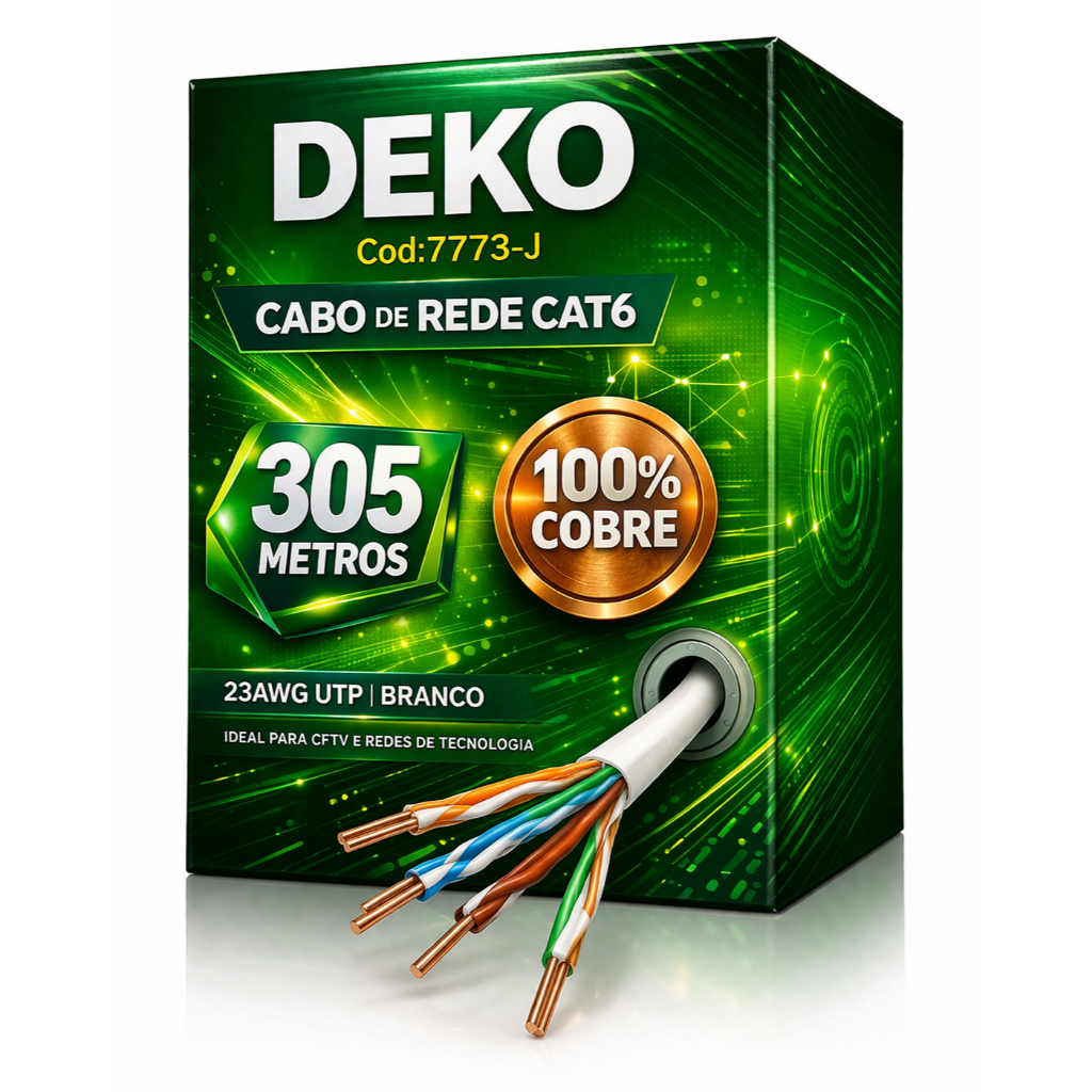 CAIXA 305 METROS CABO DE REDE CAT6 100% COBRE CMX U/UTP