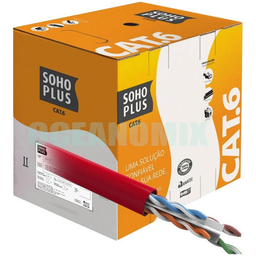 Caixa 305mts Cabo De Rede Utp LAN INTERNET Cat6 Gigabite Furukawa Sohoplus