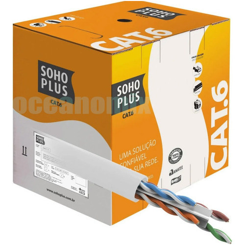 Cabo De Rede Branco Utp Rj45 Cat6 Furukawa Sohoplus CAIXA 305MTS - FURUKAWA SOHOPLUS
