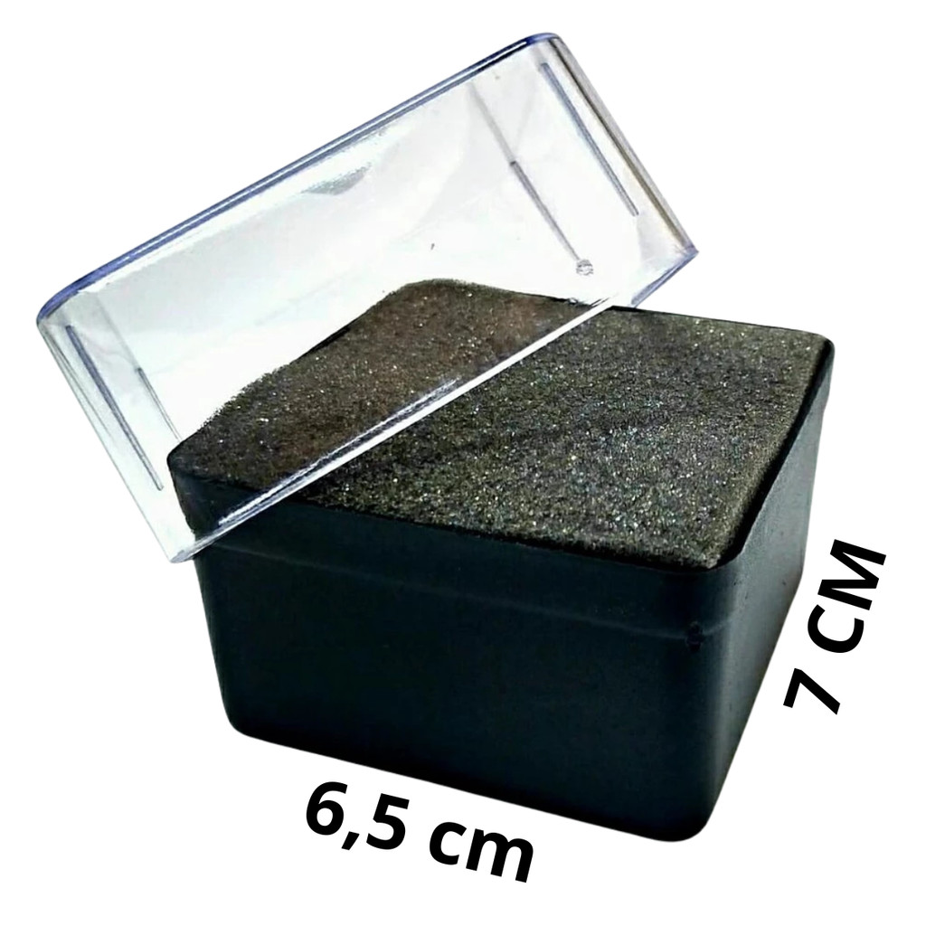 Estojo Para Relógio 305 Individual com Espuma Preta + Tampa Transparente 7x6,5x6,5cm Proteção p/ Transporte Presente