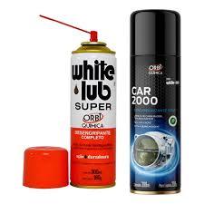 kit 1 Desingripante White Lub  + 1 Limpa Bico e Caburadores Car 2000 Orbi