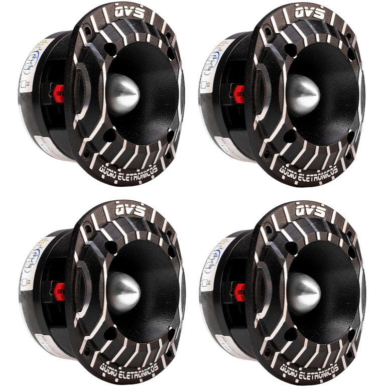 4 Super tweeter QVS 520TRIO 150rms 8 ohms Super tuita Preto e Branco Som Automotivo