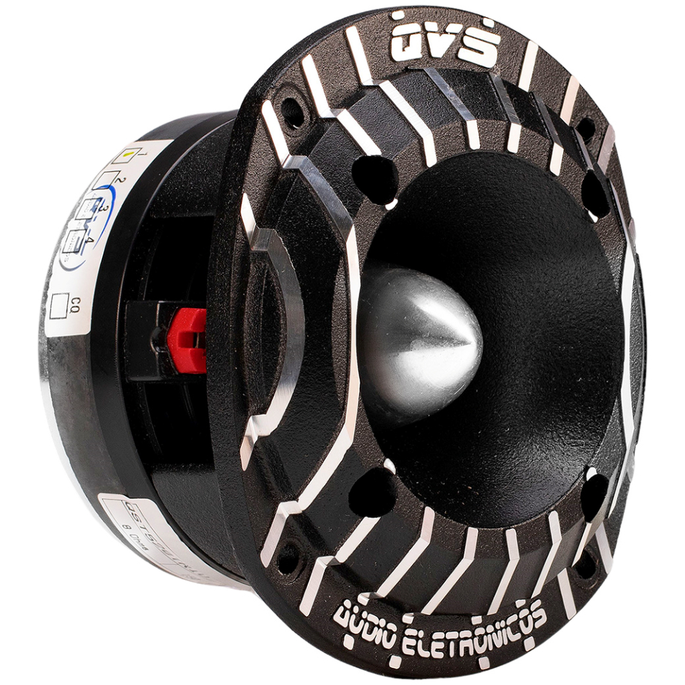 Super tweeter QVS 520TRIO 150rms 8 ohms Super tuita Preto e Branco Som Automotivo