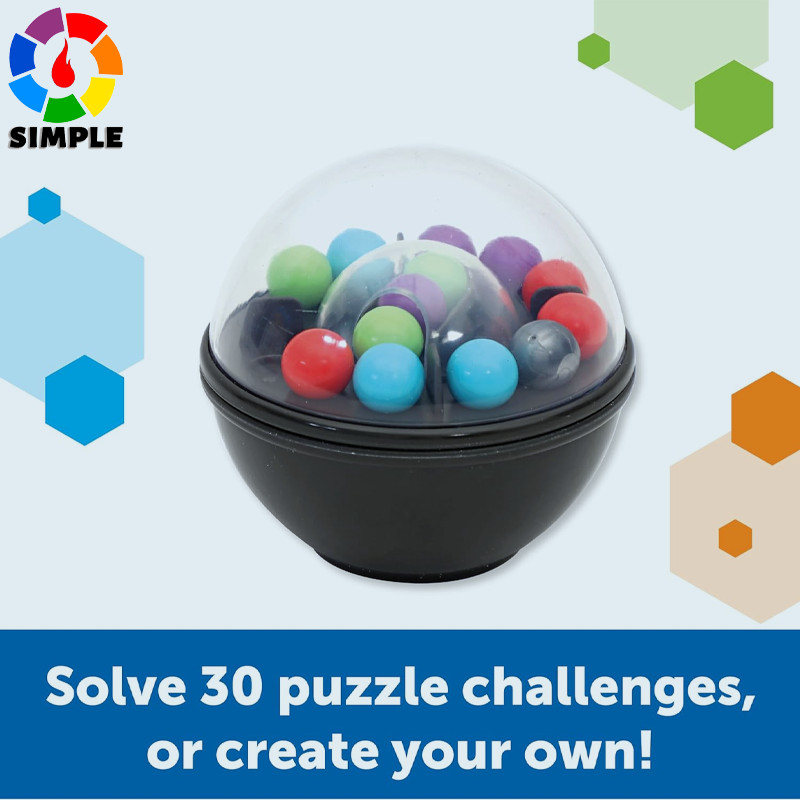 Learning Resources Scramboozle Puzzle Ball - 3D Brain Teasers and Puzzle Games for Kids and Adults, Puzzle Sort Ball Gam