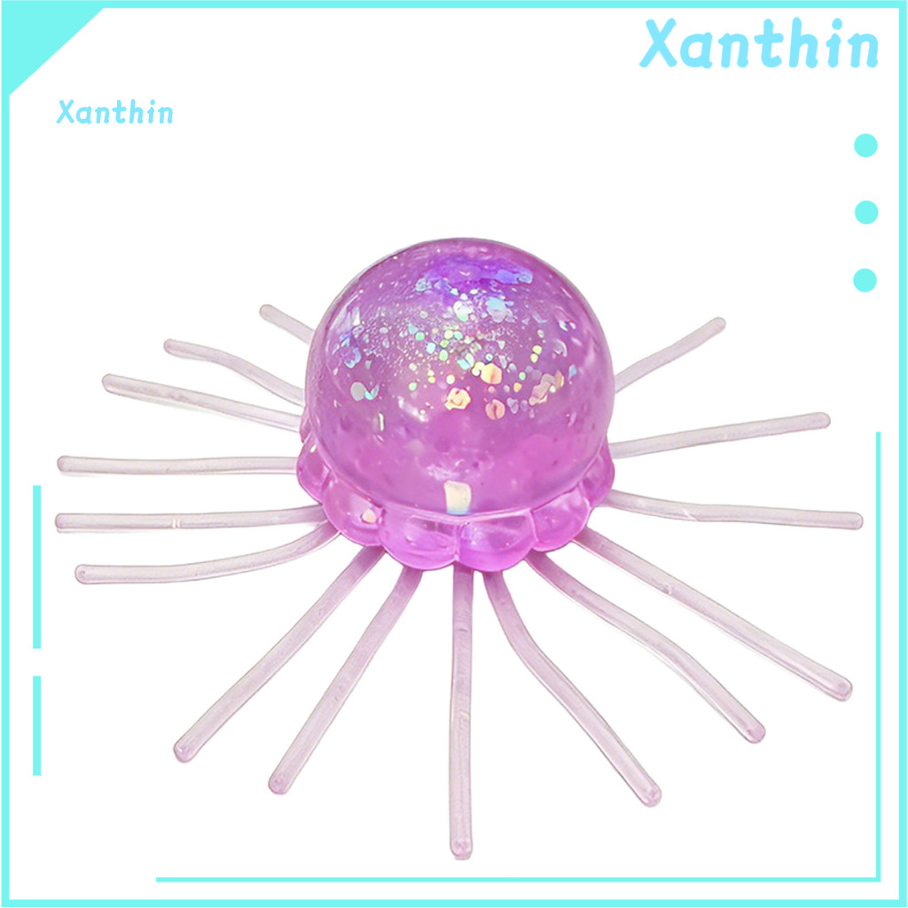 Simulation Jellyfish Toy Portable Stress Ball 1/2/3 Pcs Squeeze Relief Soft Glitter Fidget Sea Kids Adults Relaxation fo