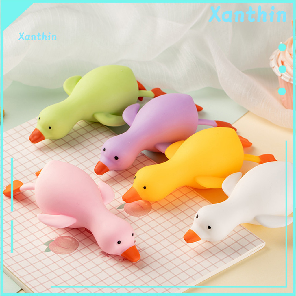 Stress Relief Duck Toy Soft Ball 5pcs Squeeze Toys – Slow Fidget Balls Decompression for Kids Adults Cute Lying for Re
