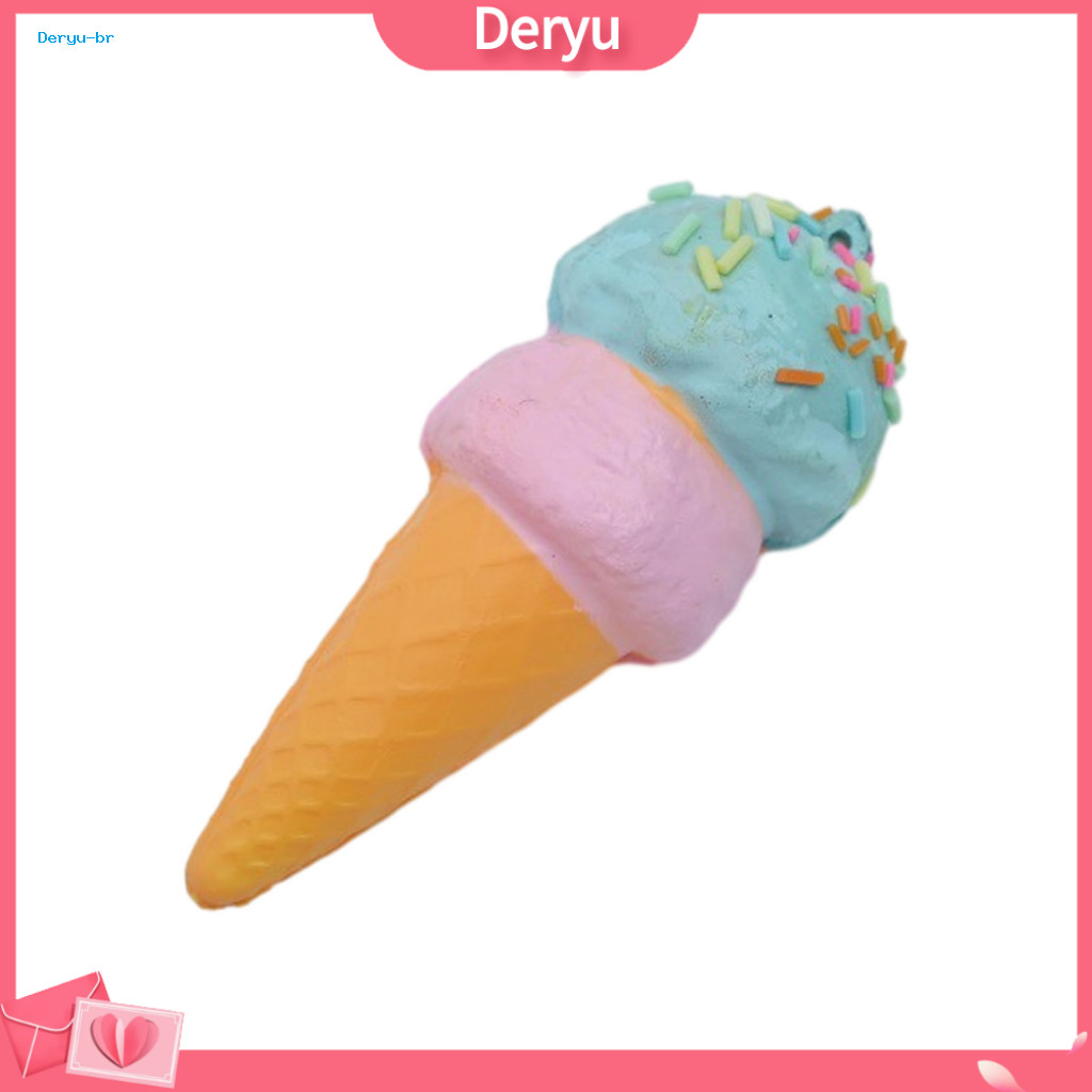 Ice Cream Squeeze Ball Office Stress Toy Cone Soft Slow Rebound Fidget Relief Anxiety Kids Adults Fun Stretchy for Relax