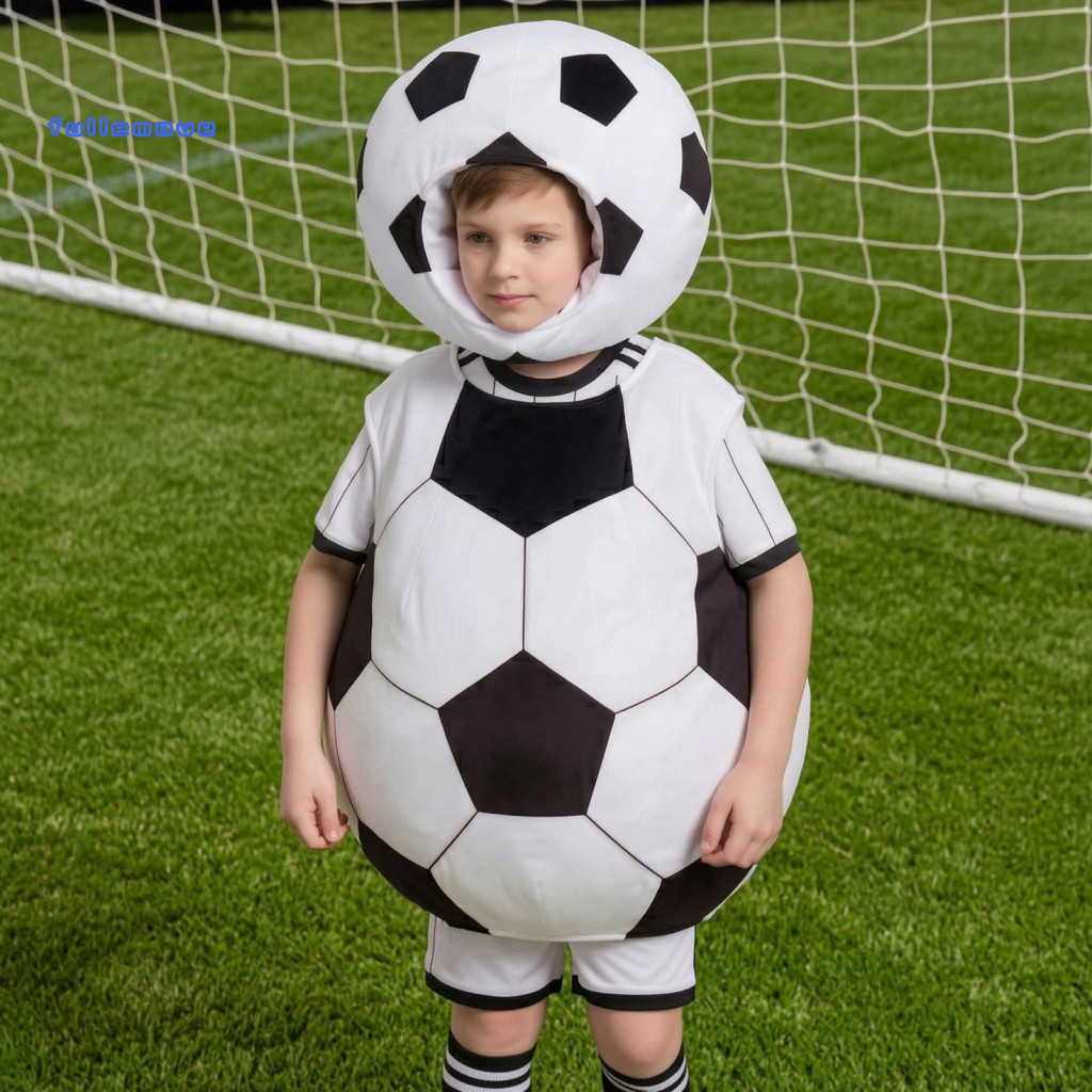 Polyester Football Costume Soccer Funny Ball for Kids Adults – Theme Outfits Cheerleader Sportswear Halloween Cosplay